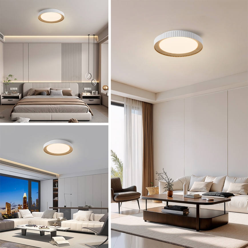 Brilagi - Plafonnier LED dimmable NEXO LED/48W/230V 3000-6000K blanc Ø 43 cm + télécommande