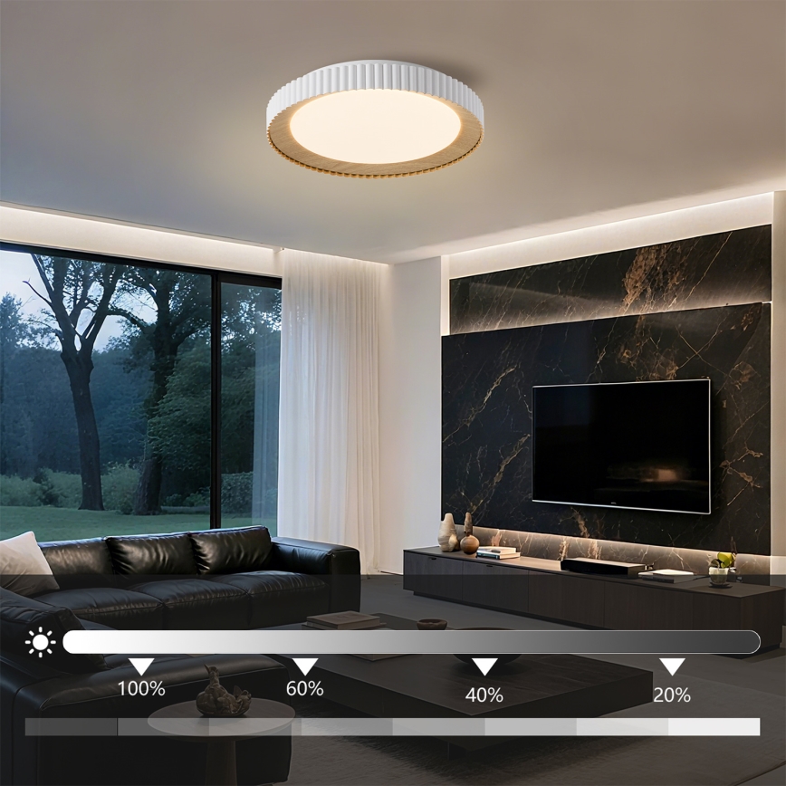 Brilagi - Plafonnier LED dimmable NEXO LED/48W/230V 3000-6000K blanc Ø 43 cm + télécommande