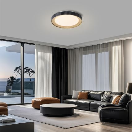 Brilagi - Plafonnier LED dimmable NEXO LED/48W/230V 3000-6000K noir Ø 43 cm + télécommande