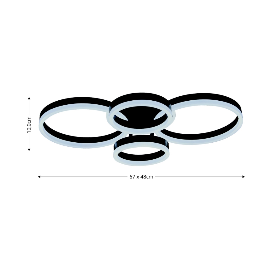 Brilagi - Plafonnier LED dimmable ORBITS LED/49W/230V 3000-6000K avec télécommande