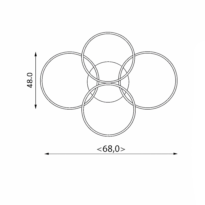 Brilagi - Plafonnier LED dimmable ORBITS LED/49W/230V 3000-6000K avec télécommande