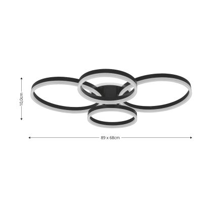 Brilagi - Plafonnier LED dimmable ORBITS LED/52W/230V 3000-6000K avec télécommande