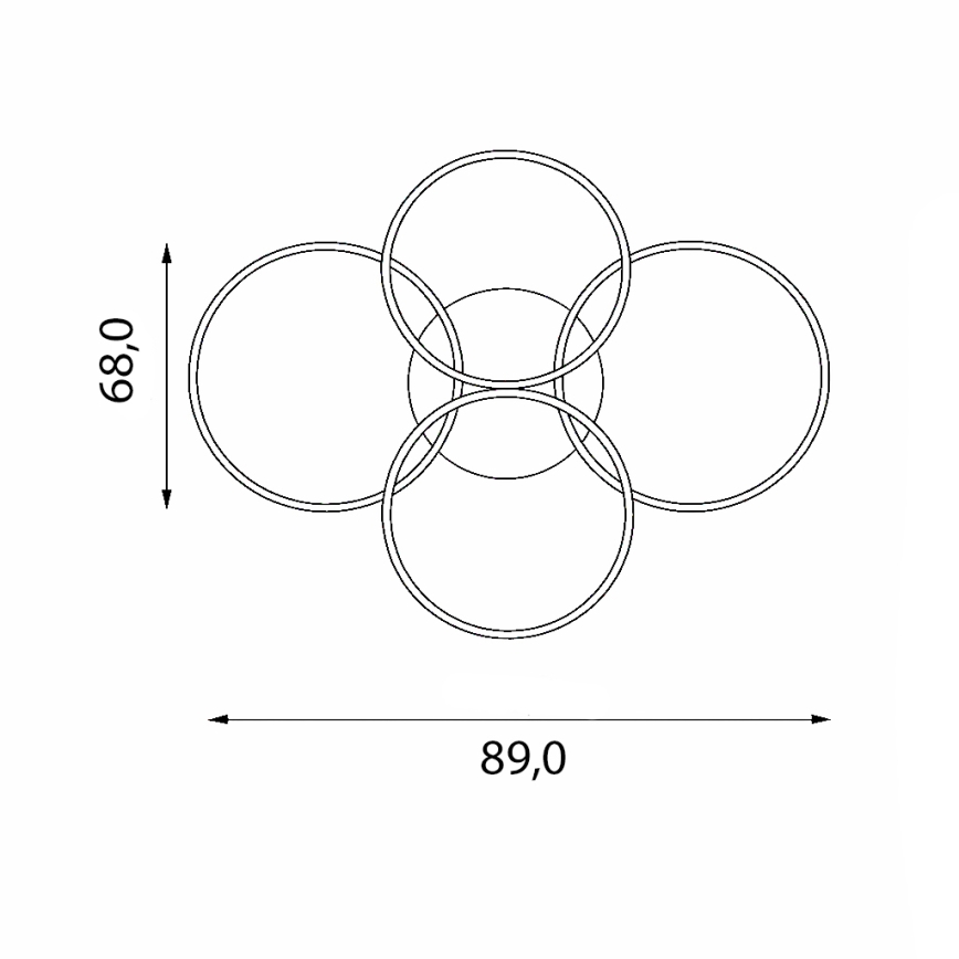 Brilagi - Plafonnier LED dimmable ORBITS LED/52W/230V 3000-6000K avec télécommande