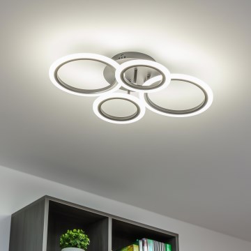 Brilagi - Plafonnier LED dimmable ORBITS LED/50W/230V 3000-6500K noir + télécommande