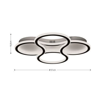 Brilagi - Plafonnier LED dimmable ORELLI LED/53W/230V 3000-6000K avec télécommande