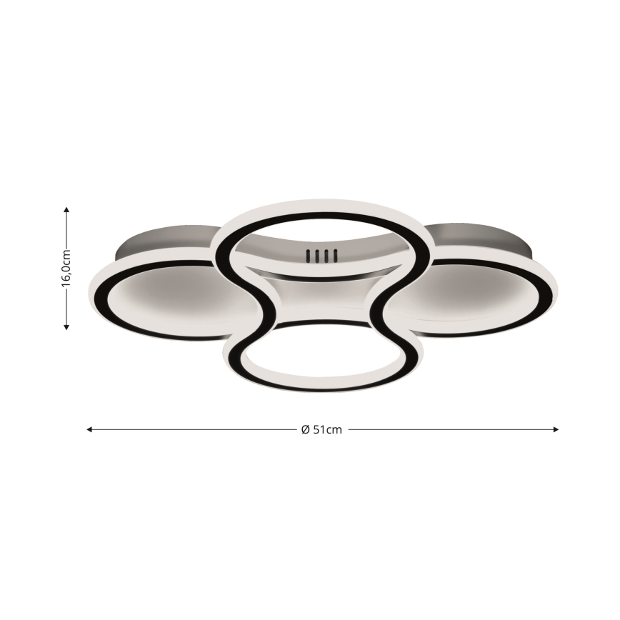 Brilagi - Plafonnier LED dimmable ORELLI LED/53W/230V 3000-6000K avec télécommande