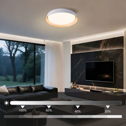Brilagi - Plafonnier LED dimmable ORINO LED/54W/230V 3000–6000K blanc Ø 43 cm + télécommande