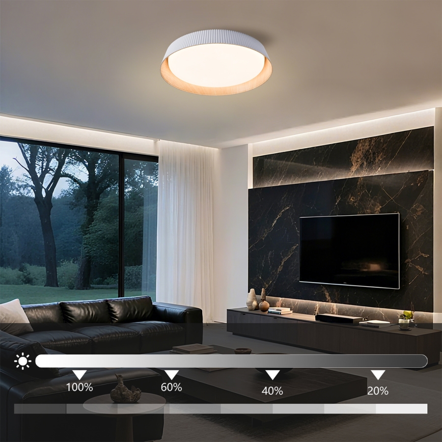 Brilagi - Plafonnier LED dimmable ORINO LED/54W/230V 3000–6000K blanc Ø 43 cm + télécommande
