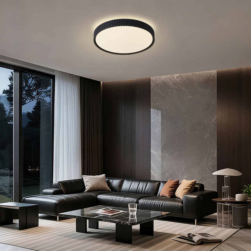 Brilagi - Plafonnier LED dimmable ORINO LED/54W/230V 3000-6000K noir Ø 43 cm + télécommande