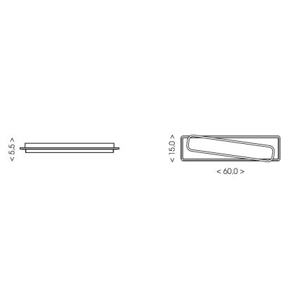 Brilagi - Plafonnier LED dimmable OUTLINE LED/52W/230V 3000-6000K 15x60 cm blanc/noir + télécommande