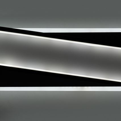 Brilagi - Plafonnier LED dimmable OUTLINE LED/52W/230V 3000-6000K 15x60 cm blanc/noir + télécommande