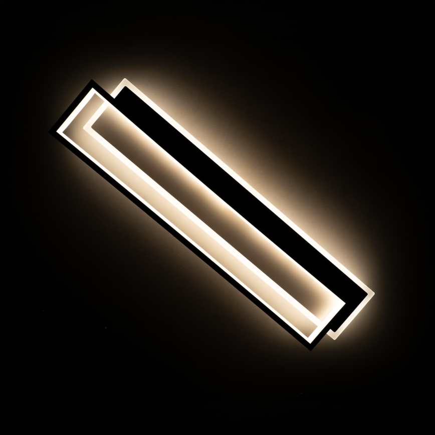 BRILAGI - Plafonnier LED dimmable OUTLINE LED/66W/230V 3000-6000K 15x60 cm blanc/noir + télécommande