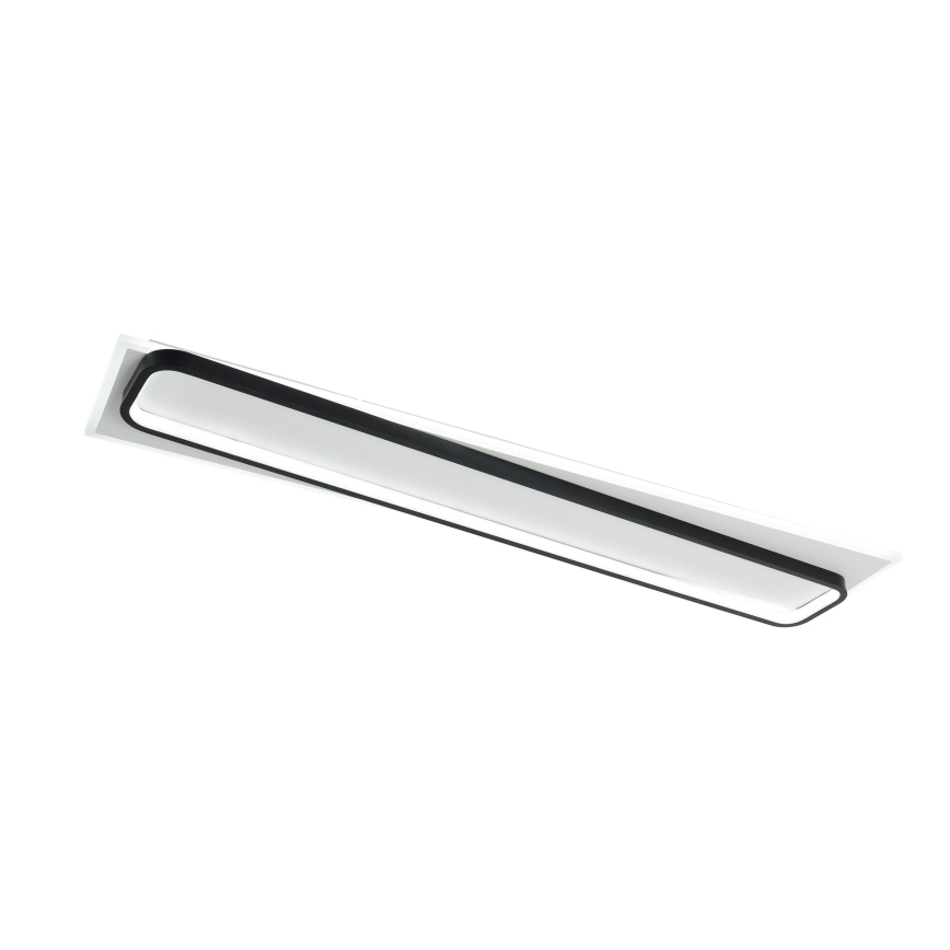 Brilagi - Plafonnier LED dimmable OUTLINE LED/90W/230V 3000-6000K 18x100 cm blanc/noir + télécommande