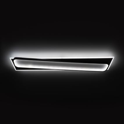 Brilagi - Plafonnier LED dimmable OUTLINE LED/90W/230V 3000-6000K 18x100 cm blanc/noir + télécommande