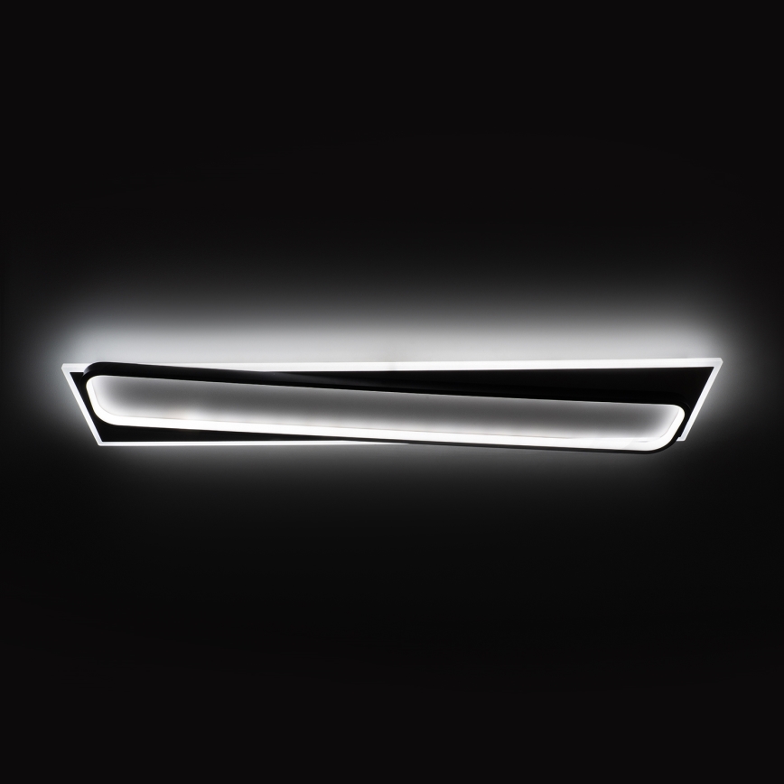Brilagi - Plafonnier LED dimmable OUTLINE LED/90W/230V 3000-6000K 18x100 cm blanc/noir + télécommande