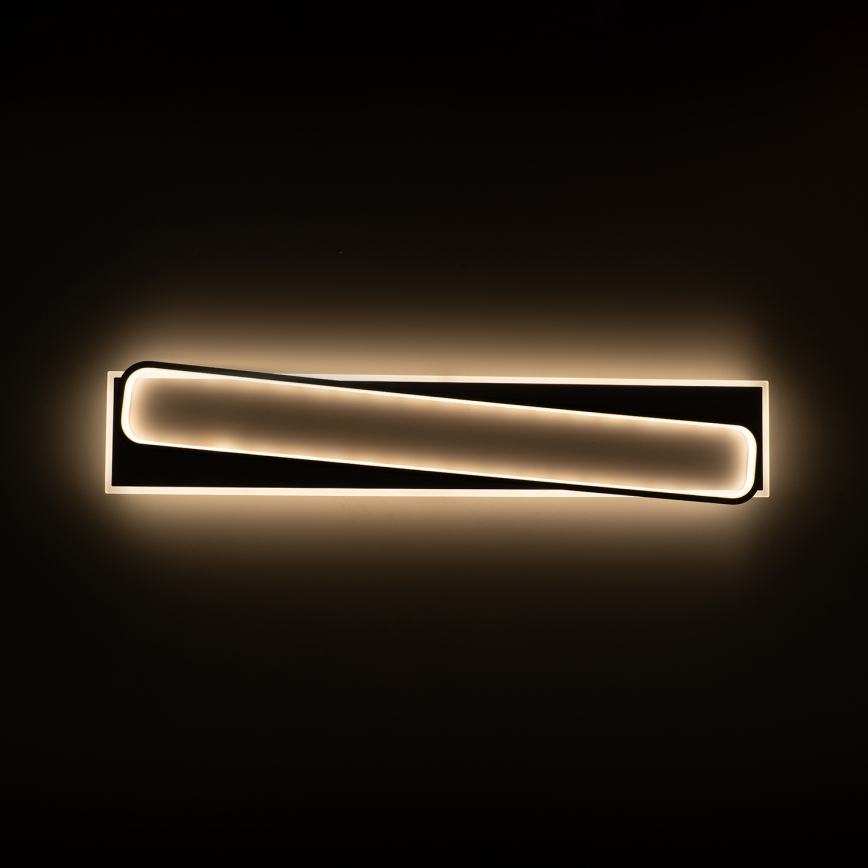 Brilagi - Plafonnier LED dimmable OUTLINE LED/90W/230V 3000-6000K 18x100 cm blanc/noir + télécommande