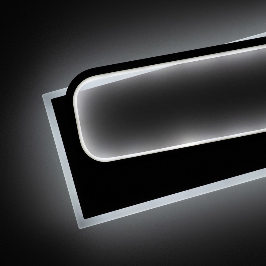 Brilagi - Plafonnier LED dimmable OUTLINE LED/90W/230V 3000-6000K 18x100 cm blanc/noir + télécommande