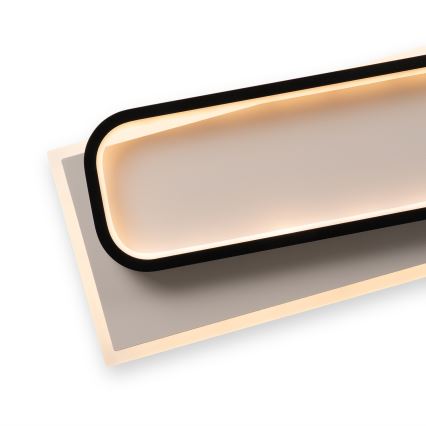 Brilagi - Plafonnier LED dimmable OUTLINE LED/90W/230V 3000-6000K 18x100 cm blanc/noir + télécommande