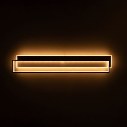 Brilagi - Plafonnier LED dimmable OUTLINE LED/90W/230V 3000-6000K 18x100 cm blanc/noir + télécommande