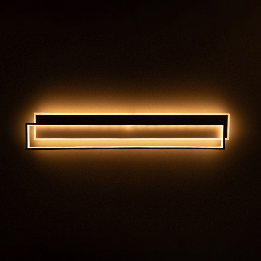 Brilagi - Plafonnier LED dimmable OUTLINE LED/90W/230V 3000-6000K 18x100 cm blanc/noir + télécommande