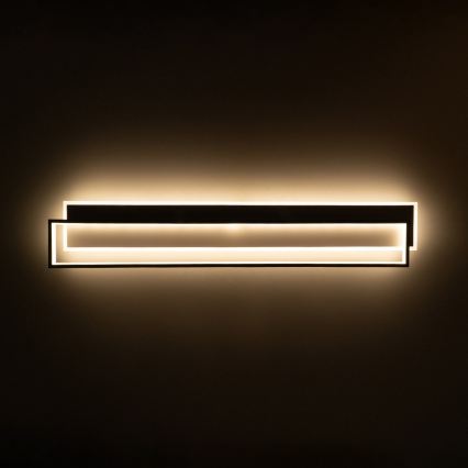 Brilagi - Plafonnier LED dimmable OUTLINE LED/90W/230V 3000-6000K 18x100 cm blanc/noir + télécommande