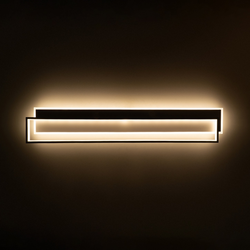 Brilagi - Plafonnier LED dimmable OUTLINE LED/90W/230V 3000-6000K 18x100 cm blanc/noir + télécommande