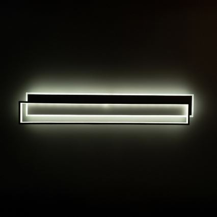 Brilagi - Plafonnier LED dimmable OUTLINE LED/90W/230V 3000-6000K 18x100 cm blanc/noir + télécommande