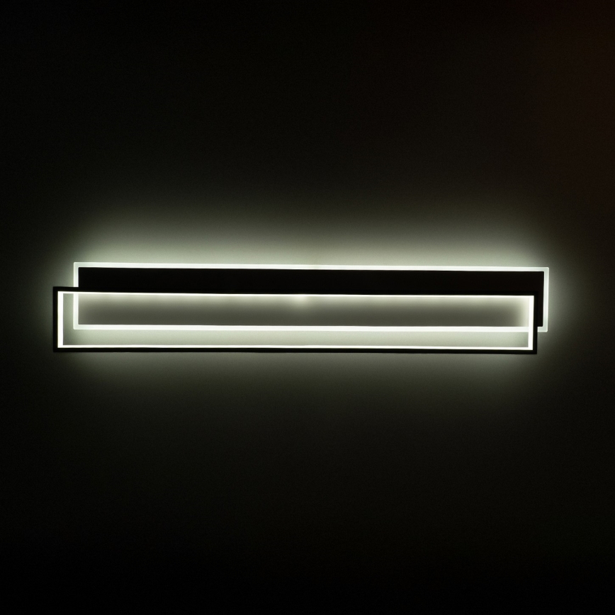 Brilagi - Plafonnier LED dimmable OUTLINE LED/90W/230V 3000-6000K 18x100 cm blanc/noir + télécommande