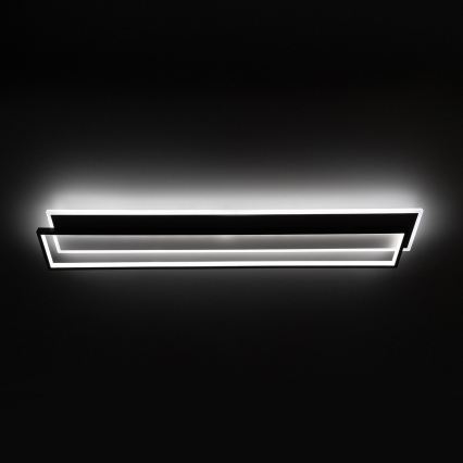 Brilagi - Plafonnier LED dimmable OUTLINE LED/90W/230V 3000-6000K 18x100 cm blanc/noir + télécommande