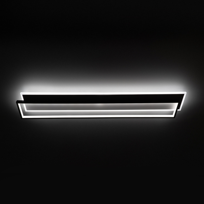 Brilagi - Plafonnier LED dimmable OUTLINE LED/90W/230V 3000-6000K 18x100 cm blanc/noir + télécommande