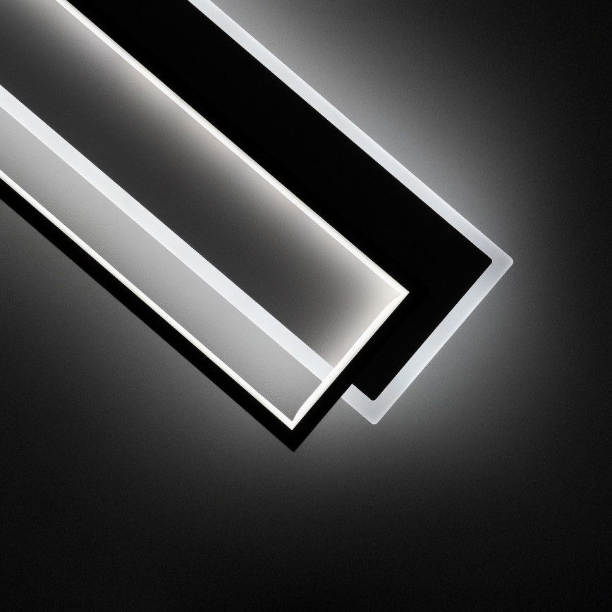 Brilagi - Plafonnier LED dimmable OUTLINE LED/90W/230V 3000-6000K 18x100 cm blanc/noir + télécommande