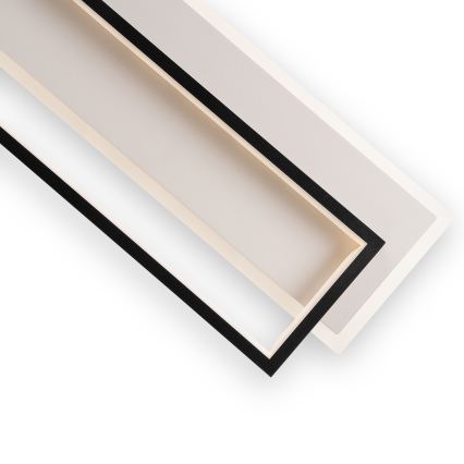 Brilagi - Plafonnier LED dimmable OUTLINE LED/90W/230V 3000-6000K 18x100 cm blanc/noir + télécommande