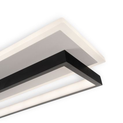 Brilagi - Plafonnier LED dimmable OUTLINE LED/90W/230V 3000-6000K 18x100 cm blanc/noir + télécommande