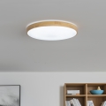 Brilagi - Plafonnier LED dimmable PINE LED/24W/230V en bois Ø 42 cm 3000-6500K + télécommande
