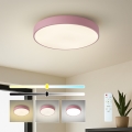 Brilagi - Plafonnier LED dimmable POOL 48W/230V 3000-6000K Ø 40 cm rose + télécommande