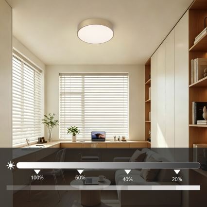 Brilagi - Plafonnier LED dimmable POOL LED/24W/230V 3000–6000 K Ø 20 cm doré + télécommande