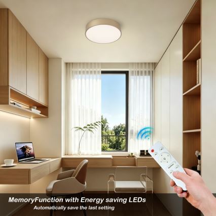 Brilagi - Plafonnier LED dimmable POOL LED/24W/230V 3000–6000 K Ø 20 cm doré + télécommande