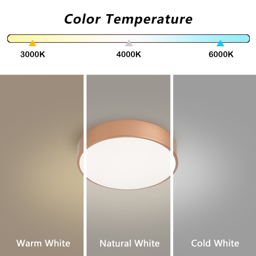 Brilagi - Plafonnier LED dimmable POOL LED/24W/230V 3000-6000K diam. 20 cm bronze + télécommande