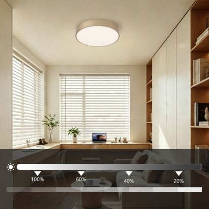Brilagi - Plafonnier LED dimmable POOL LED/36W/230V 3000-6000K Ø 30 cm doré + télécommande