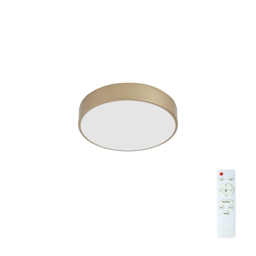 Brilagi - Plafonnier LED dimmable POOL LED/36W/230V 3000-6000K Ø 30 cm doré + télécommande