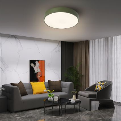 Brilagi - Plafonnier LED dimmable POOL LED/36W/230V 3000-6000K Ø 30 cm vert + télécommande