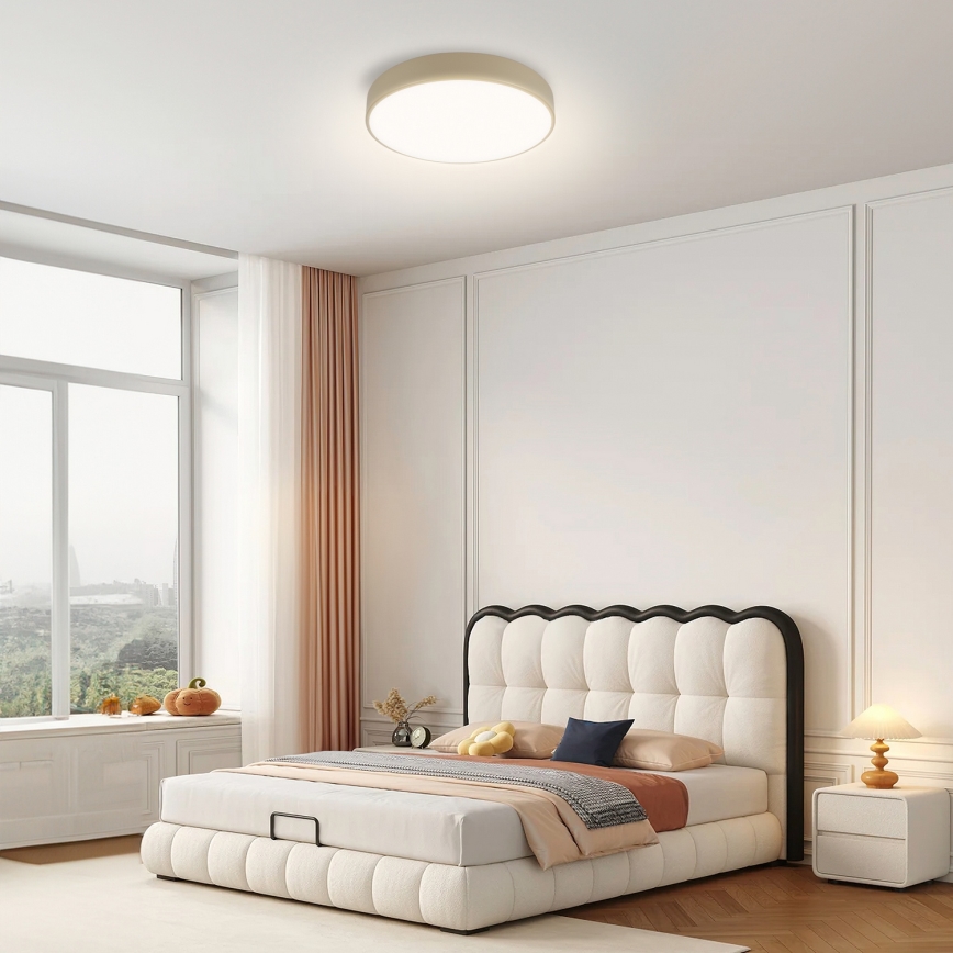 Brilagi - Plafonnier LED dimmable POOL LED/36W/230V 3000-6000K Ø 30 cm beige + télécommande
