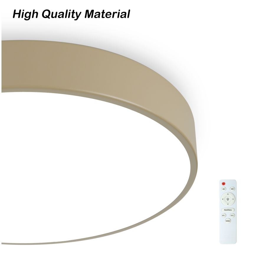 Brilagi - Plafonnier LED dimmable POOL LED/36W/230V 3000-6000K Ø 30 cm beige + télécommande