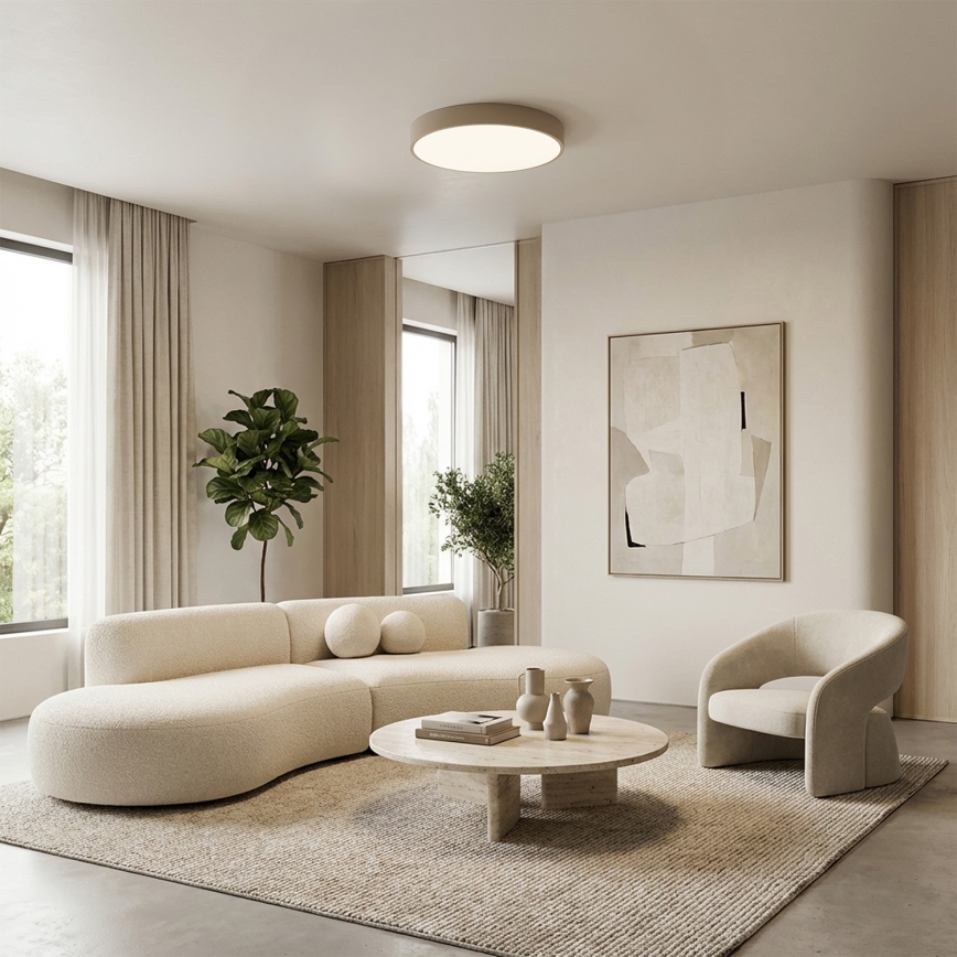 Brilagi - Plafonnier LED dimmable POOL LED/36W/230V 3000-6000K Ø 30 cm beige + télécommande