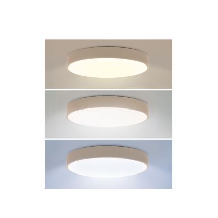 Brilagi - Plafonnier LED dimmable POOL LED/36W/230V 3000-6000K Ø 30 cm beige + télécommande