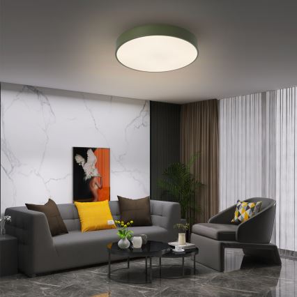 Brilagi - Plafonnier LED dimmable POOL LED/48W/230V 3000–6000K Ø 40 cm vert + télécommande
