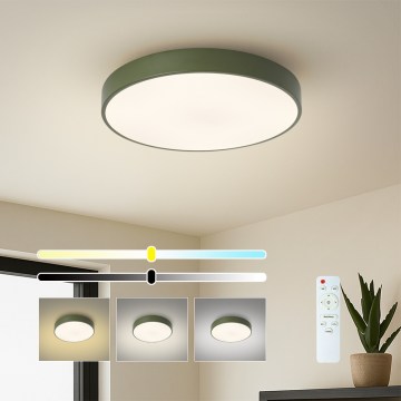 Brilagi - Plafonnier LED dimmable POOL LED/48W/230V 3000–6000K Ø 40 cm vert + télécommande