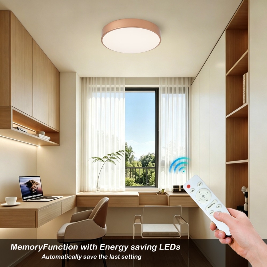 BRILAGI - Plafonnier LED dimmable POOL LED/48W/230V 3000-6000K Ø 40 cm bronze + télécommande