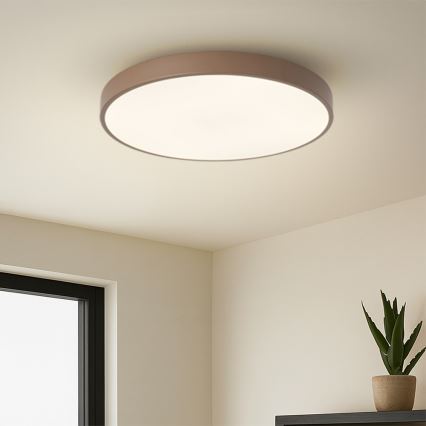 Brilagi - Plafonnier LED dimmable POOL LED/60W/230V 3000-6000K Ø 50 cm marron + télécommande