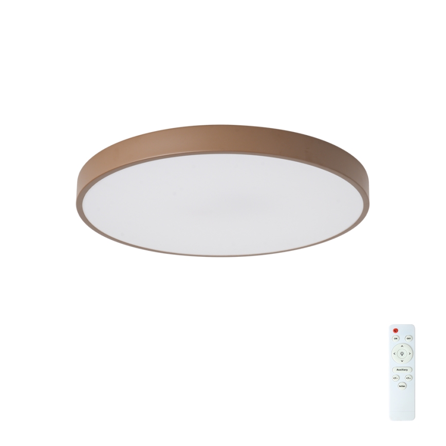Brilagi - Plafonnier LED dimmable POOL LED/60W/230V 3000-6000K Ø 50 cm marron + télécommande